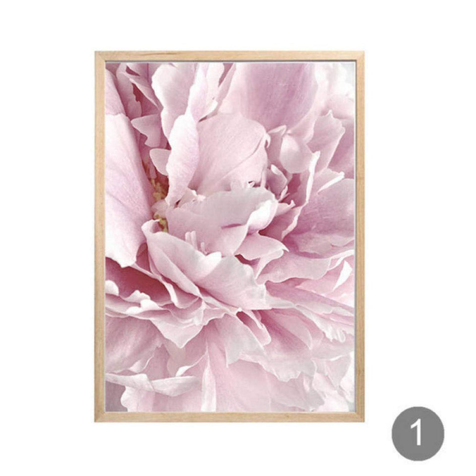 wymhzp 2 Piezas Imprime Flores Cartel Rosa y Gris Pastel Pared Arte Moderno botánico Lienzo Pintura para Dormitorio decoración del hogar 40x60 cm sin Marco