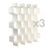 Xin Store - Organizador de cajones con diseño de panal de abeja para ropa interior, calcetines, brasieres, cinturones, bufandas, set de 3 (incluye 24 piezas)