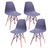 Sillas Eames Replica Set de 4 Sillas Gris Diseño Silla de Diseno Decoración Interior Vanguardista
