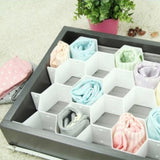 Xin Store - Organizador de cajones con diseño de panal de abeja para ropa interior, calcetines, brasieres, cinturones, bufandas, set de 3 (incluye 24 piezas)