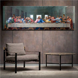 KKJJ Impresiones Lienzos Arte De La Pared - Dios Jesús Póster La Última Cena En Lienzo para La Sala De Estar, Embellecer Su Sala De Estar, Dormitorio, Cocina, Pasillo (Sin Marco),50 * 150CM