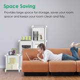 TomCare Cube Storage 6-Cube Bookshelf Closet Organizer Storage Shelves Shelf Cubes Organizer Plastic Square Book Shelf Bookcase DIY Closet Cabinet Organizer Shelving for Home Office Bedroom, White
