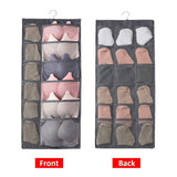 Jasinber Organizador del armario que cuelga, 30 bolsillos organizador de armario de doble cara para ropa interior, sujetador, calcetines (Gris)
