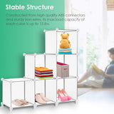 TomCare Cube Storage 6-Cube Bookshelf Closet Organizer Storage Shelves Shelf Cubes Organizer Plastic Square Book Shelf Bookcase DIY Closet Cabinet Organizer Shelving for Home Office Bedroom, White