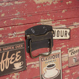 Household Essentials 9245-1 - Baúl Decorativo para el hogar (tamaño Mediano), diseño de cafetería